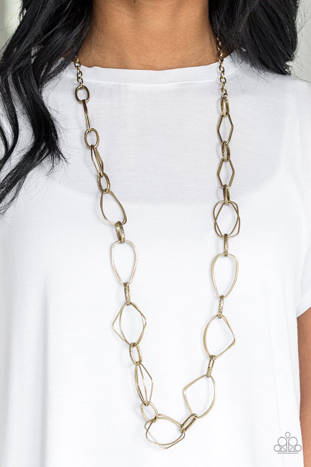 Long brass hot sale necklace paparazzi