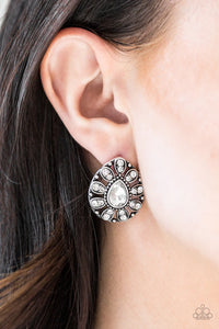 Paparazzi Treasure Retreat White Earrings