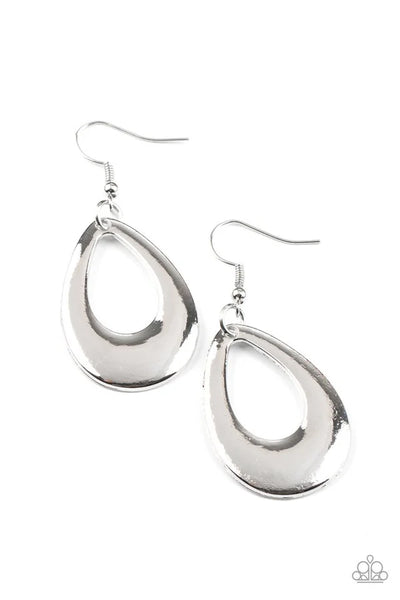 Paparazzi All Allure All The Time Silver Earrings