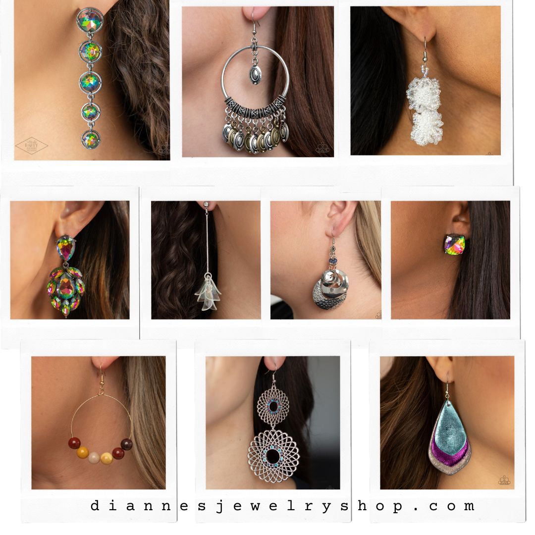 10 Pairs of Paparazzi Multi Earrings Set