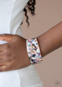 Paparazzi HAUTE Under The Collar - Multi Acrylic Cuff Bracelet