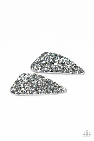 Paparazzi Squad Shimmer - Silver Hair Clips