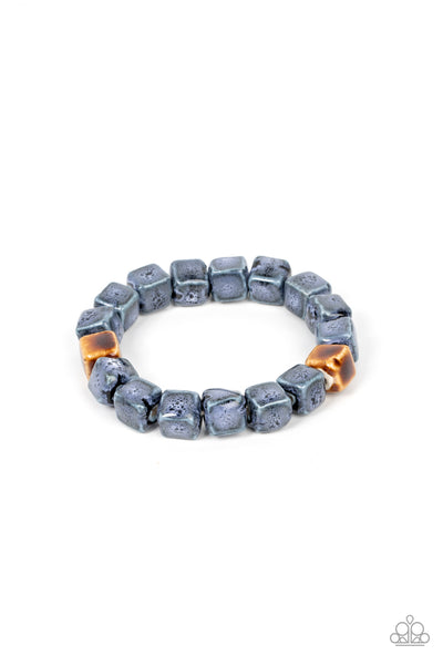 Paparazzi Glaze Craze Ceramic Blue Bracelet