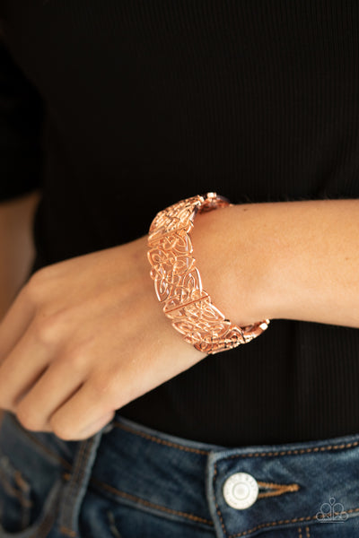 Paparazzi Namaste Gardens Shiny Copper Bracelet