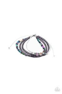 Paparazzi Holographic Hike Multi and Purple Bracelet