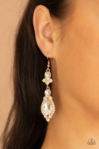 Paparazzi Fully Flauntable Gold Earrings