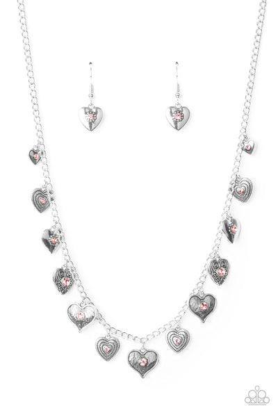 Paparazzi Lovely Lockets Pink Necklace