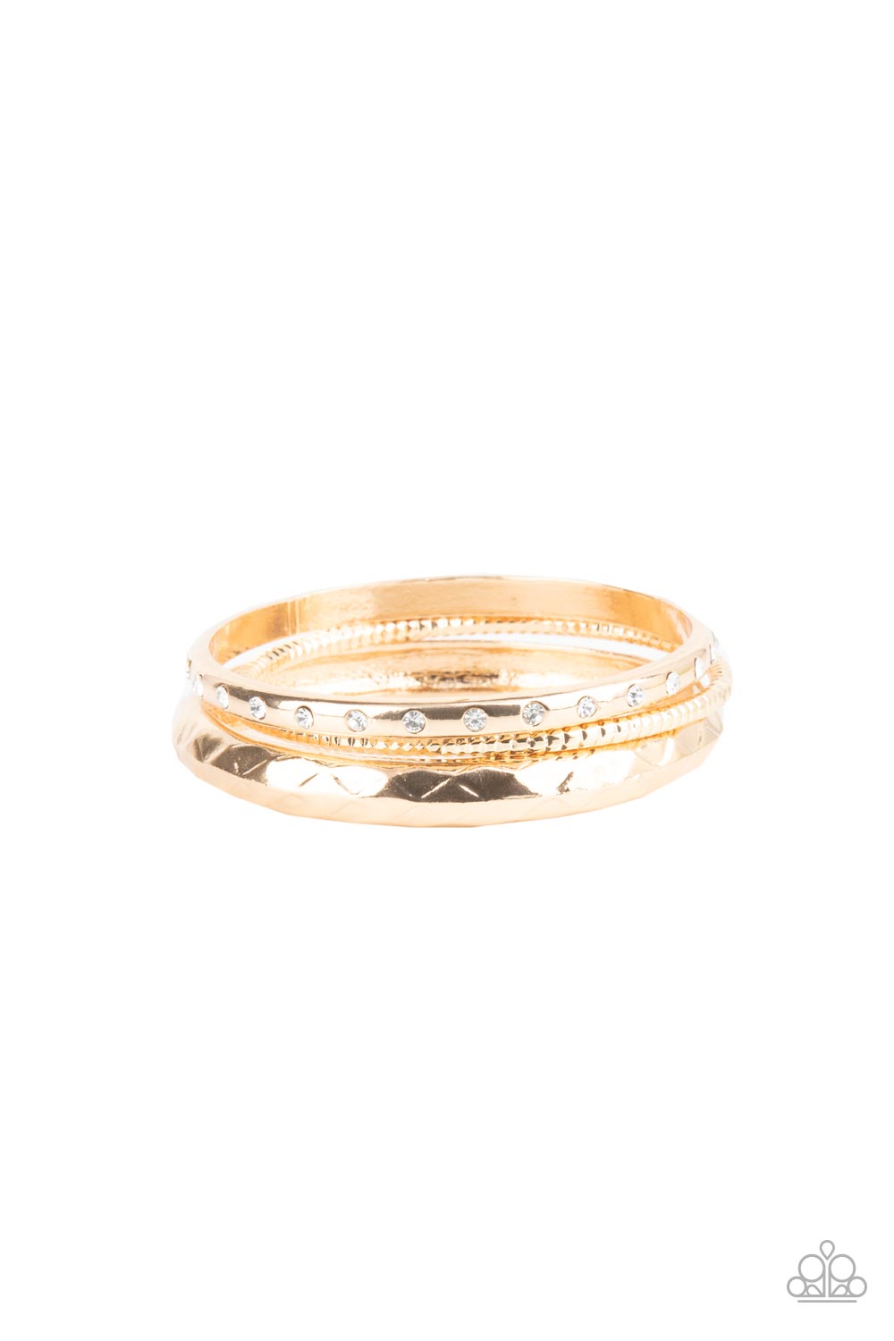 Paparazzi Confidently Curvaceous - Gold Bracelet