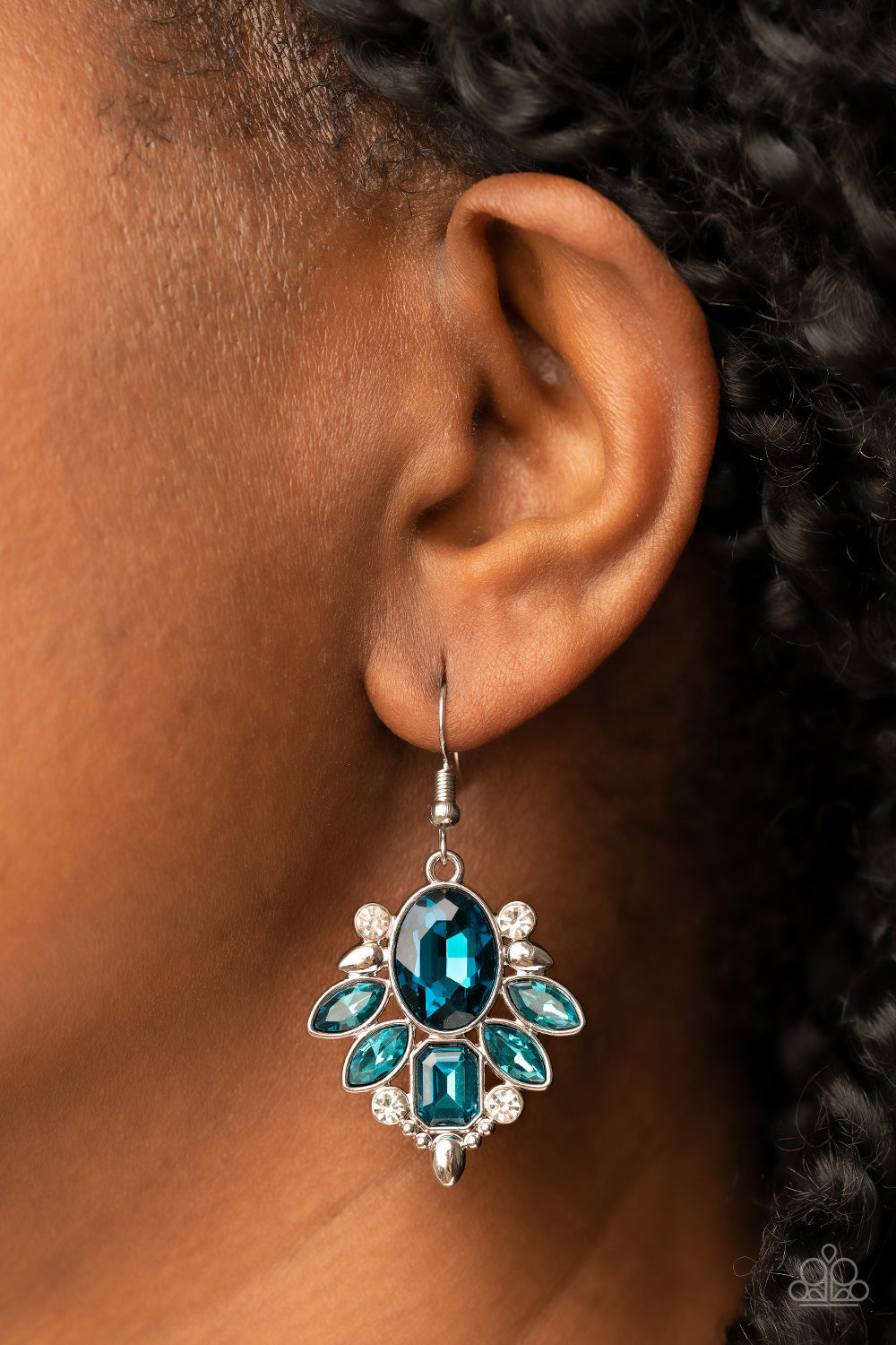 Paparazzi Glitzy Go-Getter - Blue Earrings