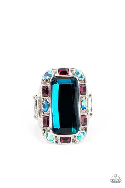 Paparazzi Radiant Rhinestones Blue Ring