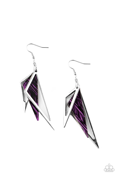 Paparazzi Evolutionary Edge Purple Earrings