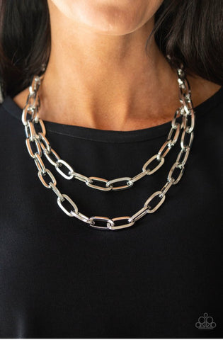 Paparazzi Make A CHAINge - Silver Necklace