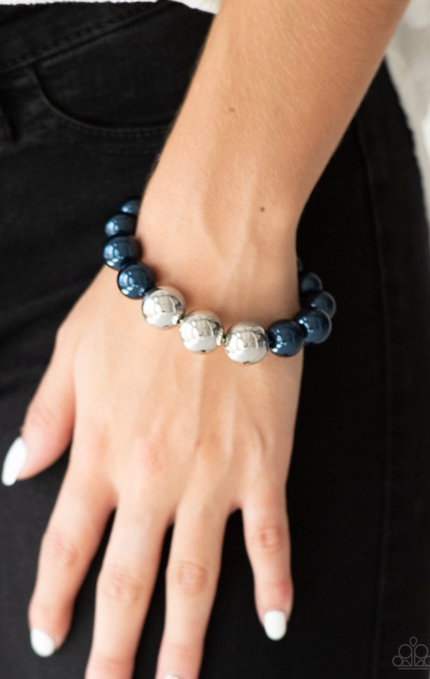 Paparazzi All Dressed UPTOWN - Blue Bracelet