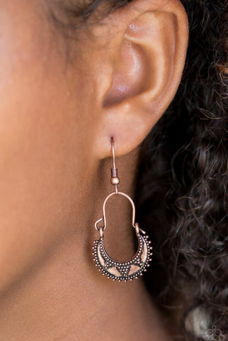 Paparazzi Industrially Indigenous - Copper Earrings