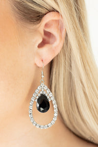 Paparazzi Trendsetting Twinkle - Black Earrings