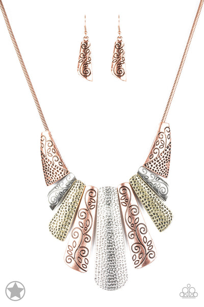 Paparazzi Untamed Copper Blockbuster Necklace