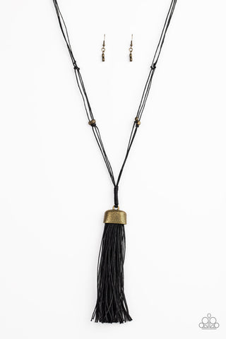 Paparazzi Brush It Off - Brass Necklace