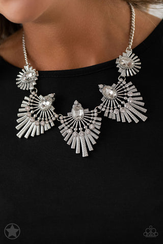 Paparazzi Miss YOU-niverse - White Blockbuster Necklace