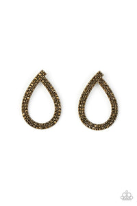 Paparazzi Diva Dust Brass Earrings