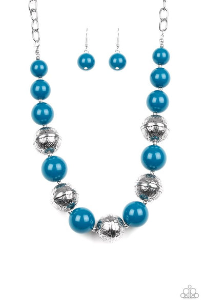 Paparazzi Floral Fusion Blue Necklace