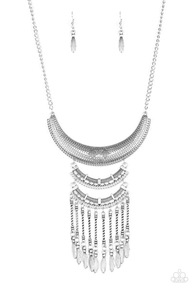 Paparazzi Eastern Empress Silver Necklace