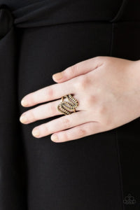 Paparazzi Make Waves Topaz Brass Ring